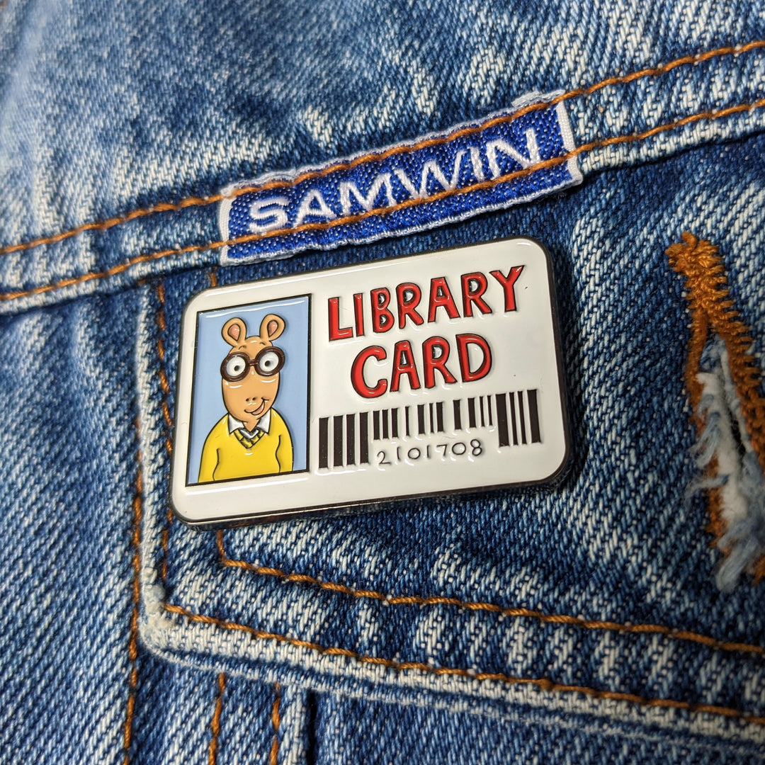 Arthur Library Card Enamel Pin