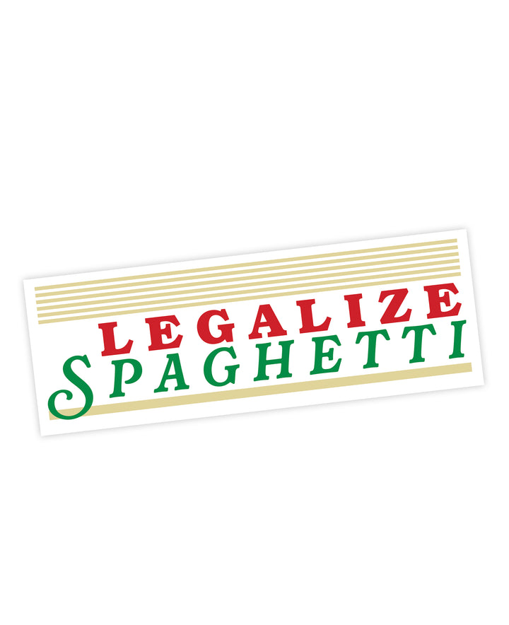 Legalize Spaghetti Bumper Sticker