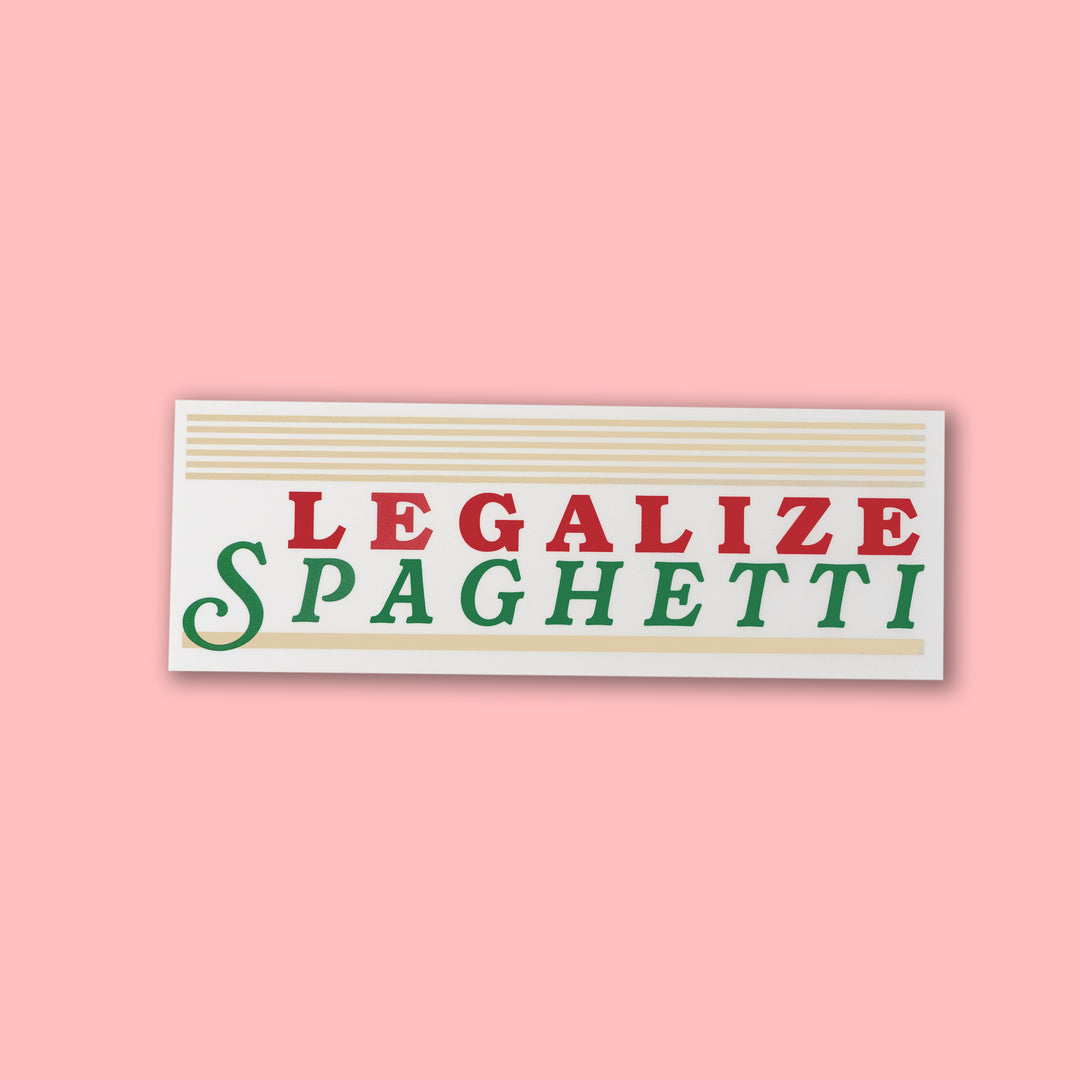 Legalize Spaghetti Bumper Sticker