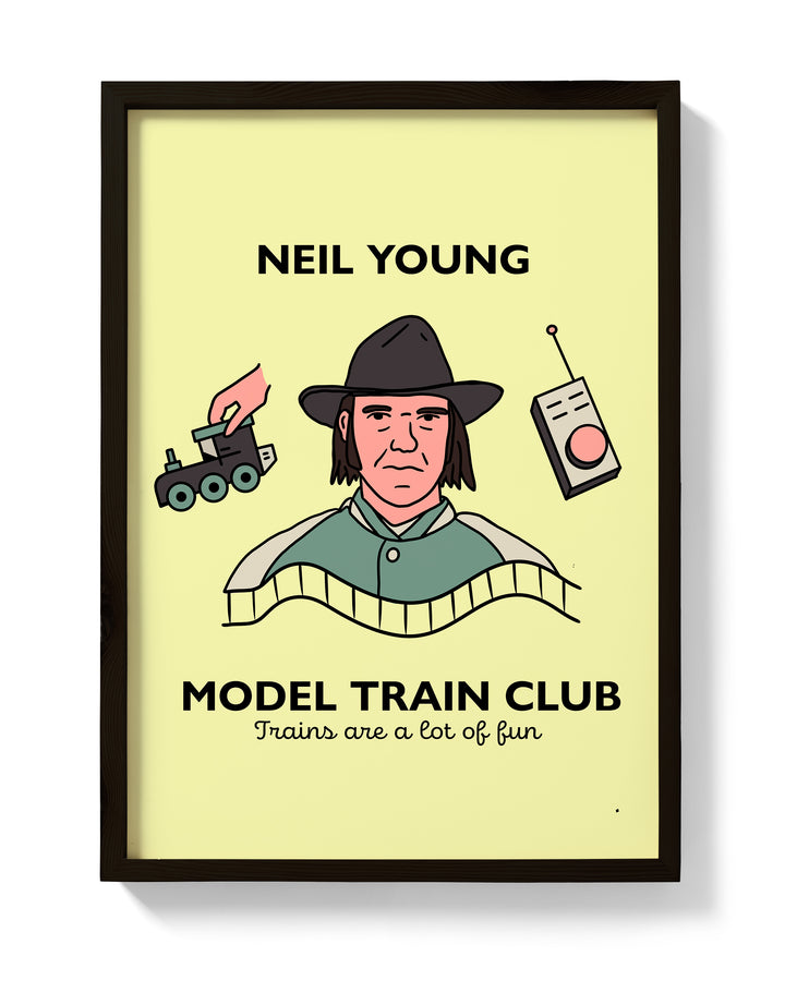 Neil Young Model Train Club Print
